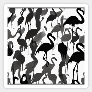 Flamingo Shadow Silhouette Anime Style Collection No. 142 Sticker